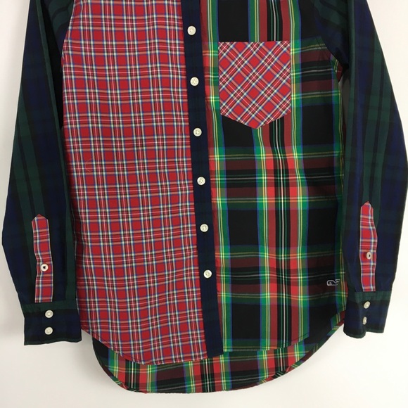 Vineyard Vines Relaxed Plaid Shirt Christmas - Picture 3 of 8
